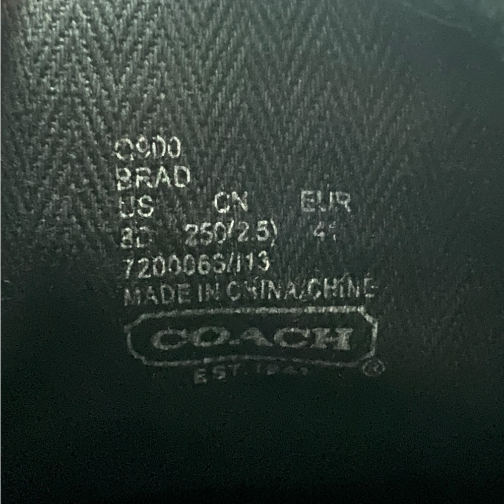 COACH Men’s Brad FS Size 8D Low Top Sneakers | Women 9.5M Black UNISEX - Picture 7 of 10